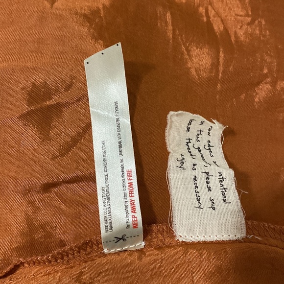 Free People Rust Eyelet Tunic Boho Top - Picture 9 of 12